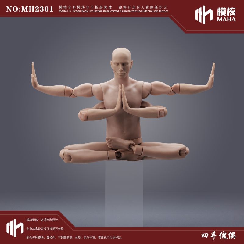 Modular male body and one-piece arm accessory package 1/6