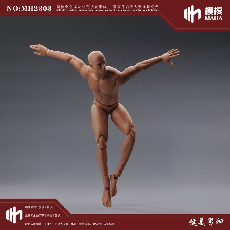 Modular male body and one-piece arm accessory package 1/6