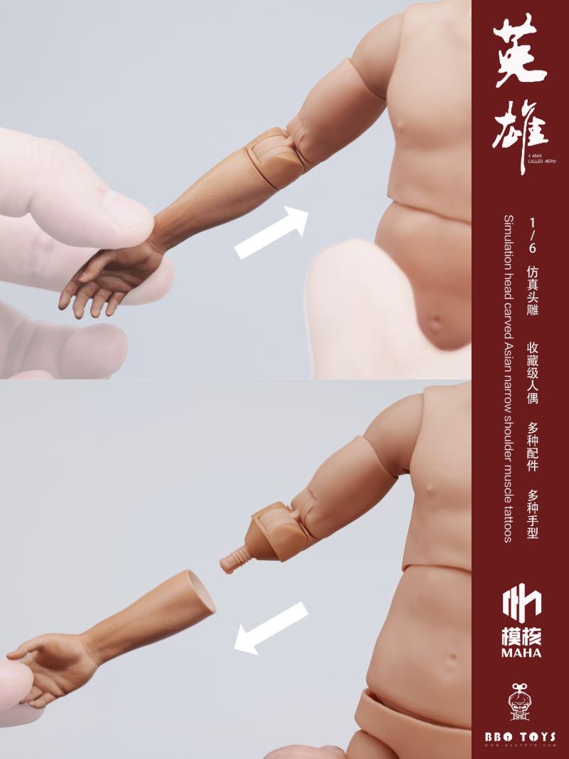 Modular male body and one-piece arm accessory package 1/6