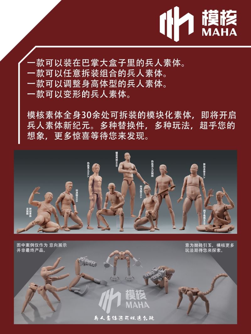 Modular male body and one-piece arm accessory package 1/6