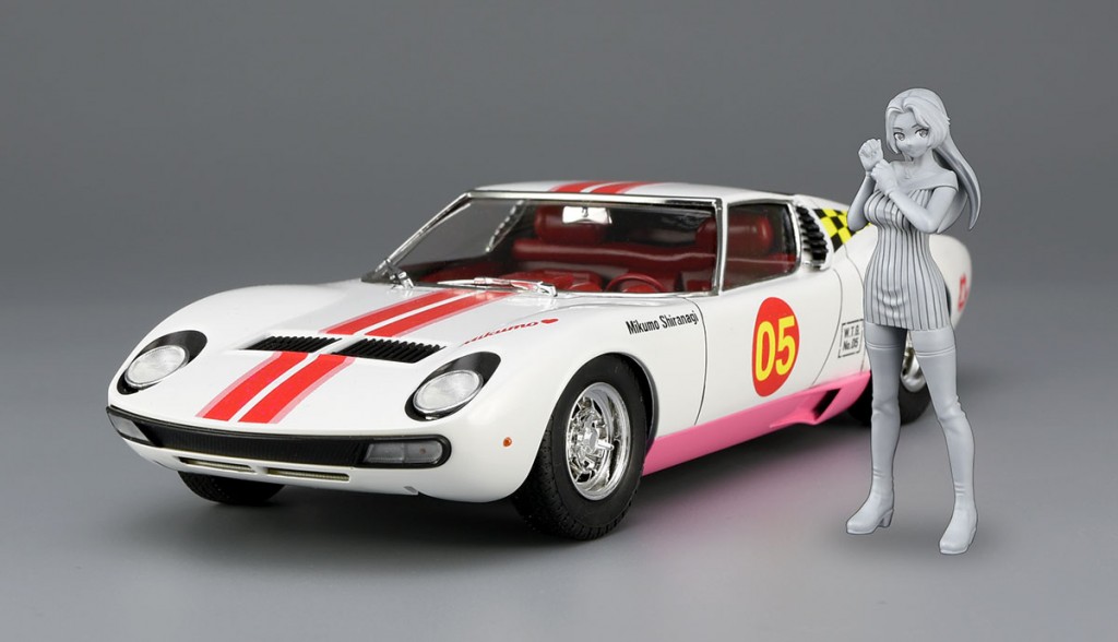 Wild Egg Girls No.05 Lamborghini Miura P400 SV Mikumo Shiranagi w/Figure
