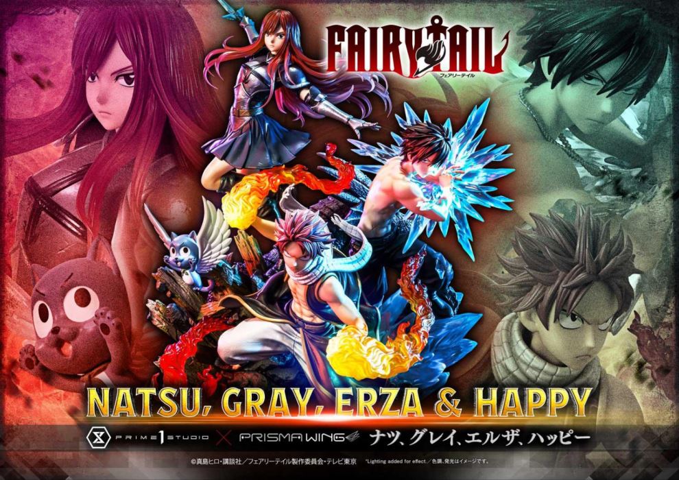FAIRY TAIL NATSU, GRAY, ERZA AND HAPPY
