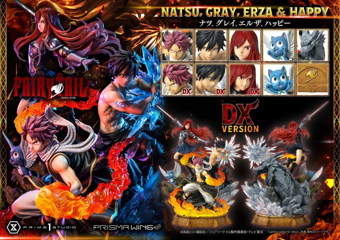 FAIRY TAIL NATSU, GRAY, ERZA AND HAPPY DX