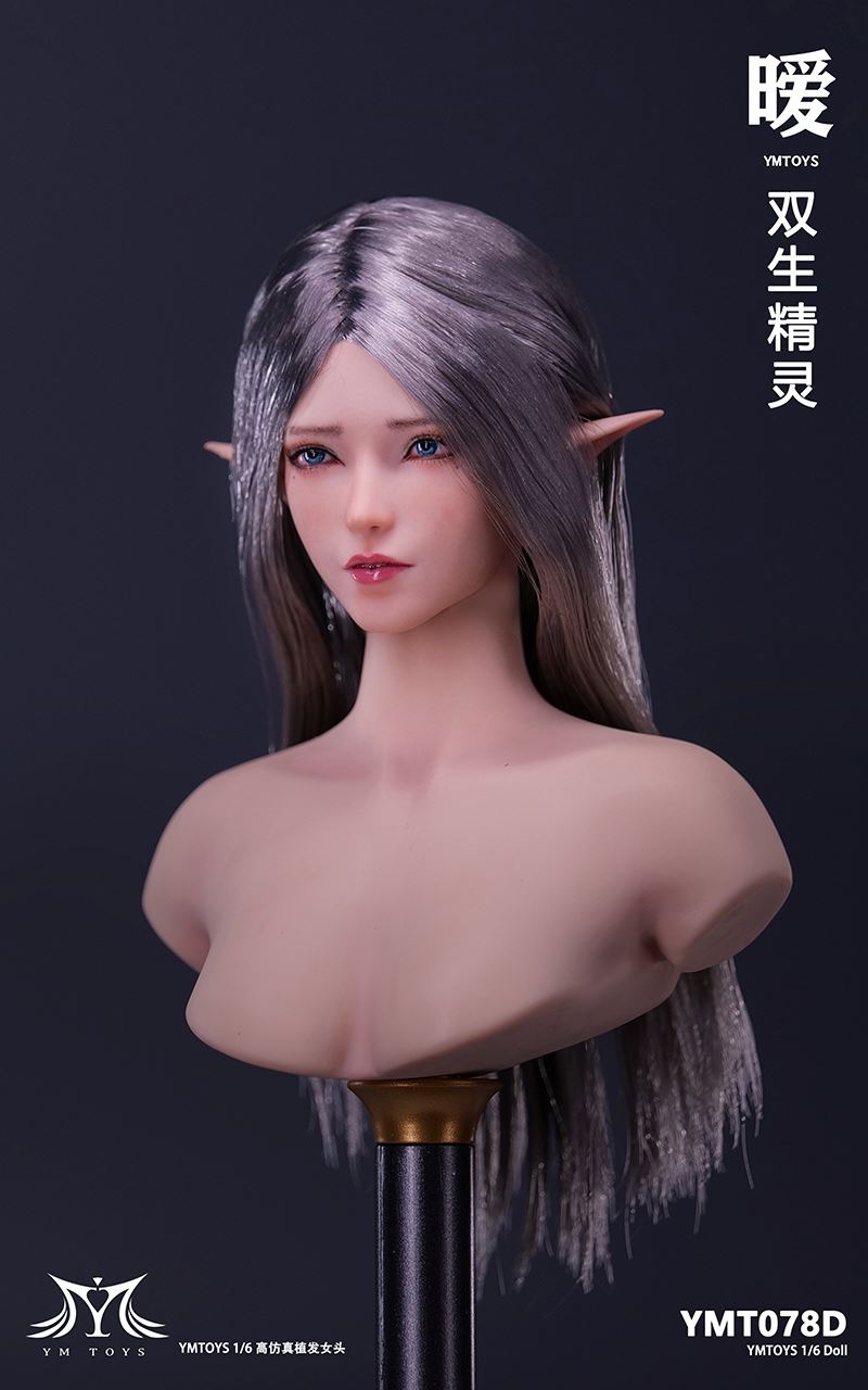 Twin elf head sculpture 1/6