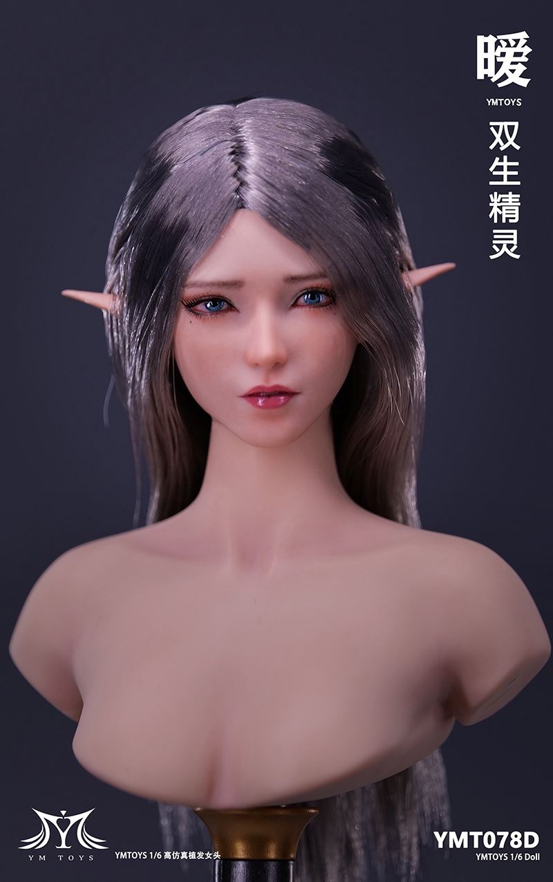Twin elf head sculpture 1/6