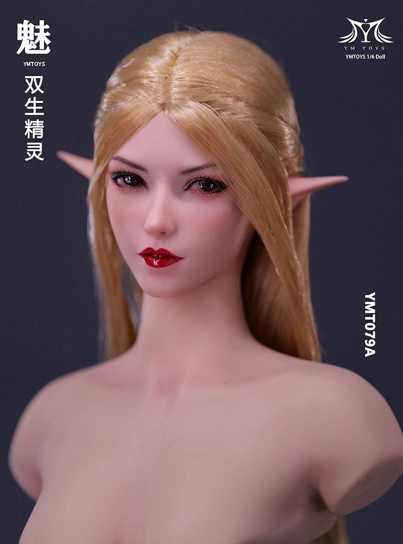 Twin elf head sculpture 1/6