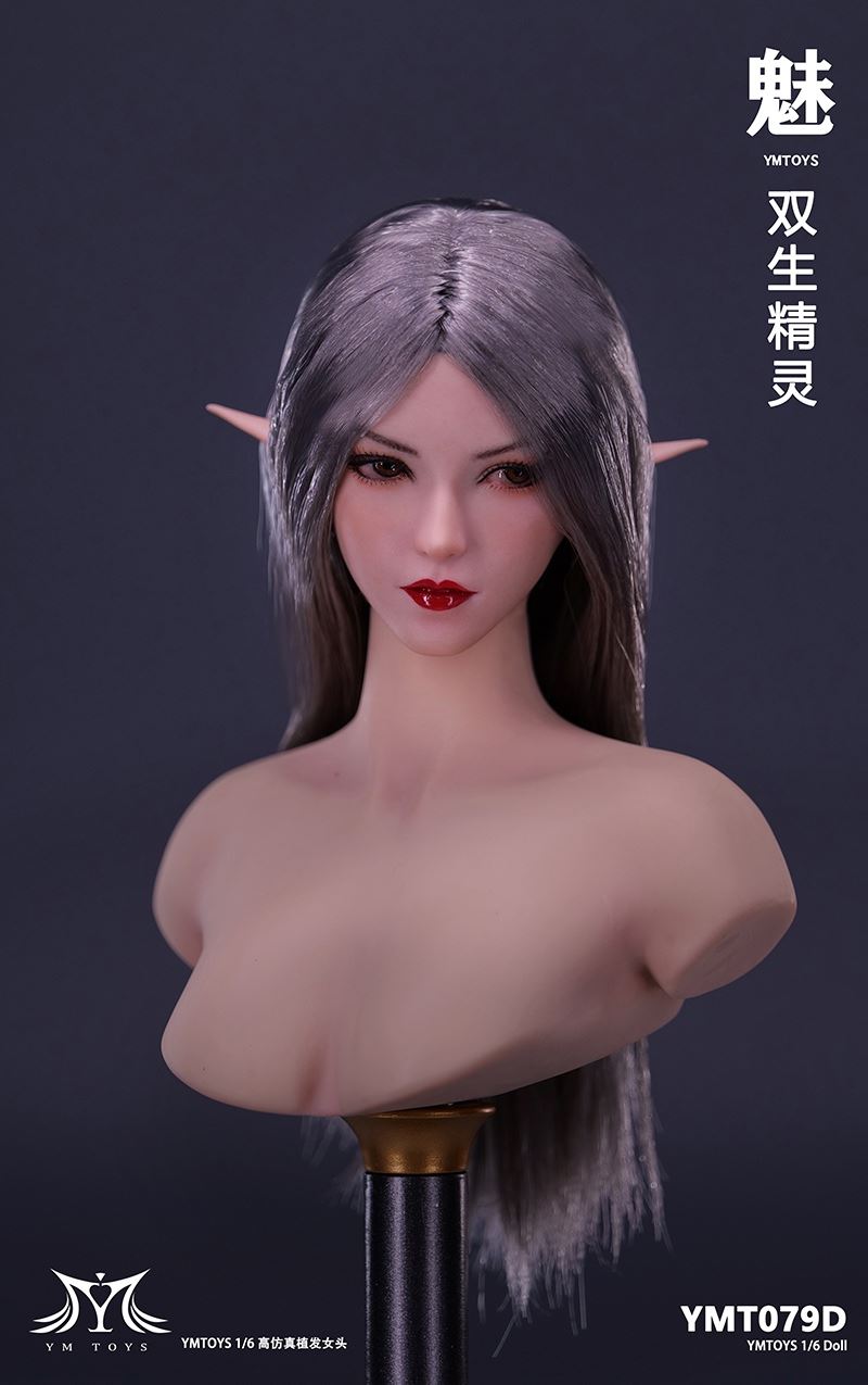 Twin elf head sculpture 1/6