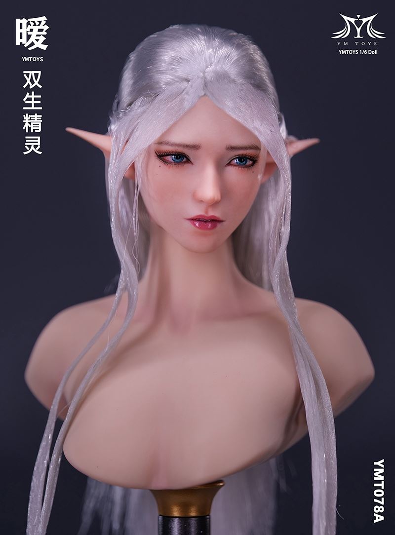 Twin elf head sculpture 1/6