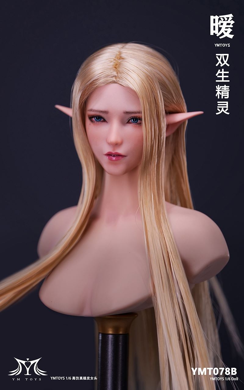 Twin elf head sculpture 1/6