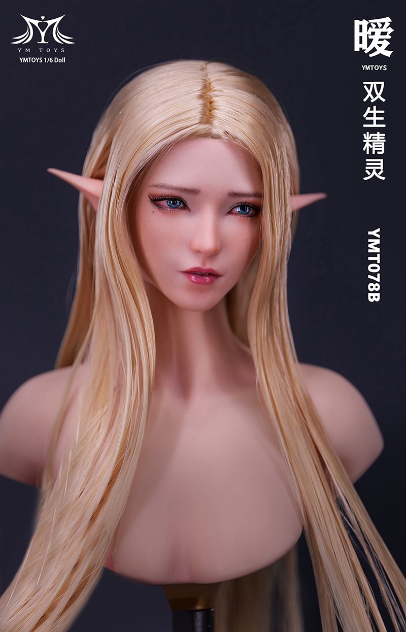 Twin elf head sculpture 1/6