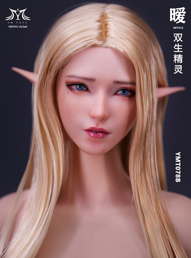 Twin elf head sculpture 1/6