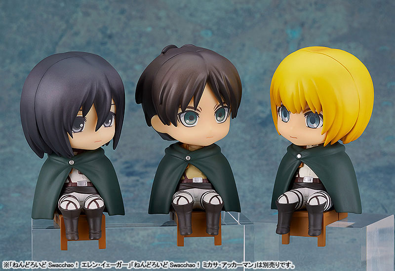 Attack on Titan - Nendoroid Swacchao! Eren Yeager, Mikasa Ackerman, Armin Arlert, Levi & Erwin Smith