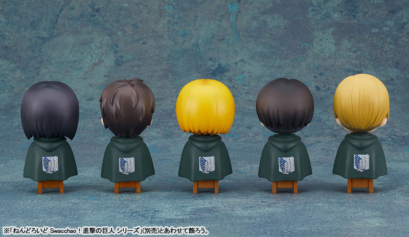 Attack on Titan - Nendoroid Swacchao! Eren Yeager, Mikasa Ackerman, Armin Arlert, Levi & Erwin Smith