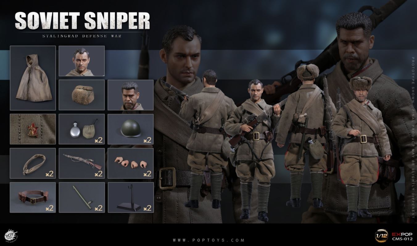 Soviet Sniper Vassili & Big gold tooth 1/12