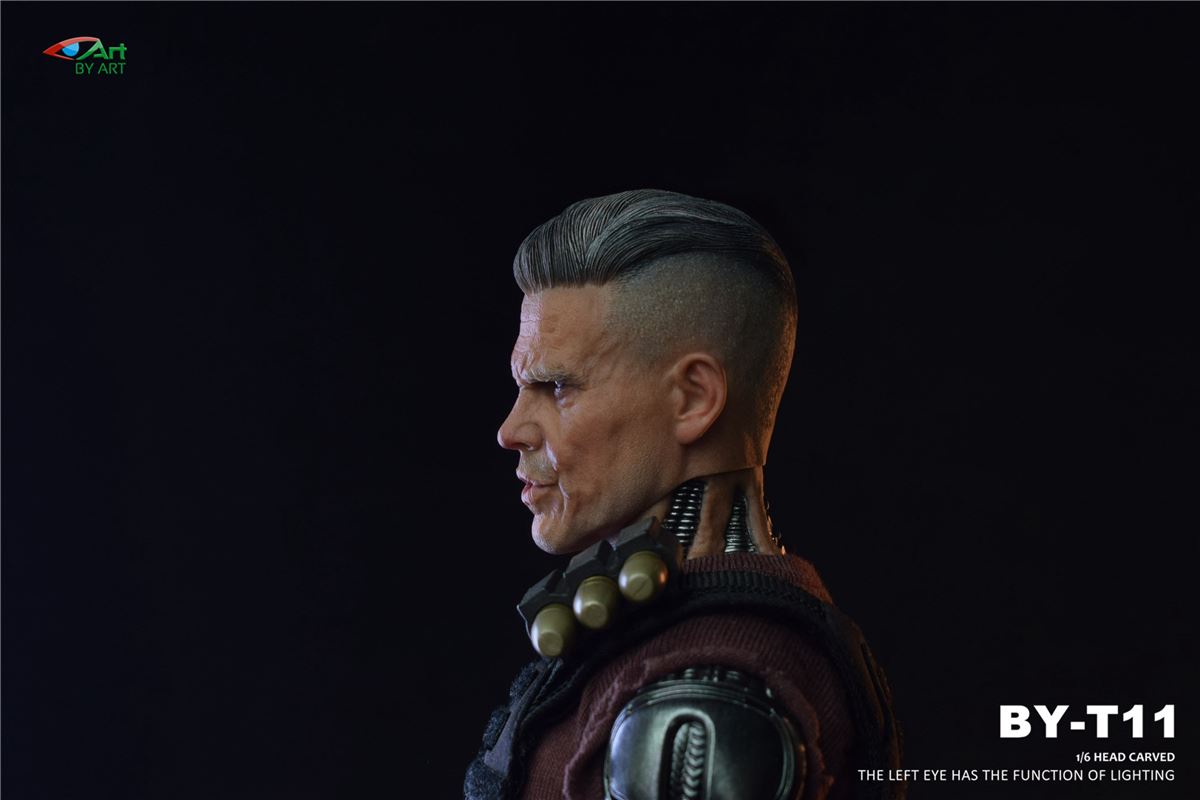 T11 male head sculpt ( left eye can be illuminated ) 1/6