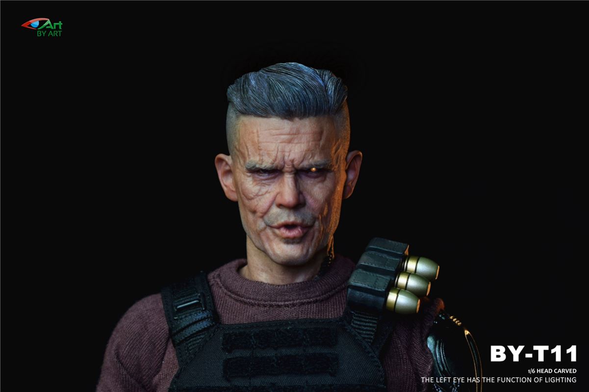 T11 male head sculpt ( left eye can be illuminated ) 1/6