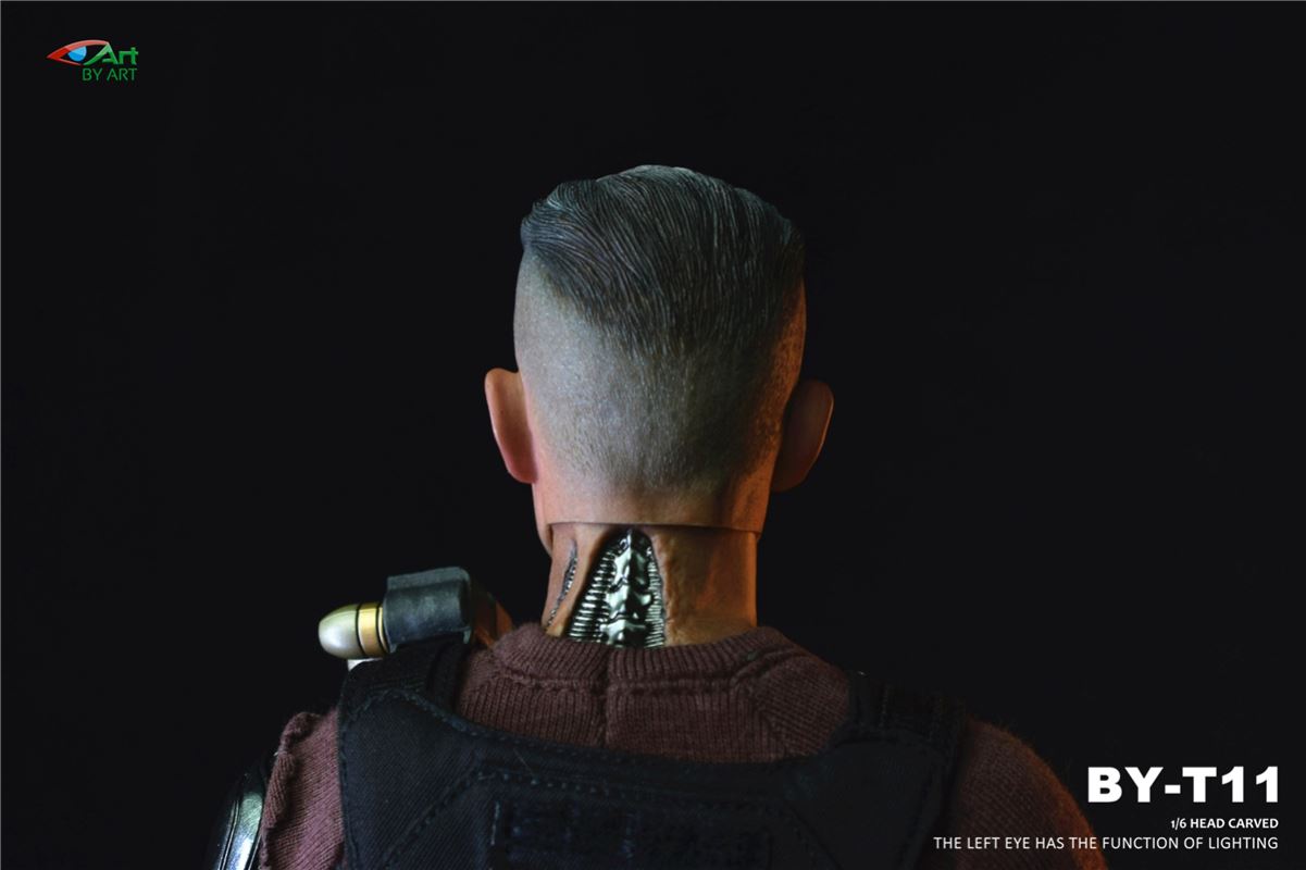 T11 male head sculpt ( left eye can be illuminated ) 1/6