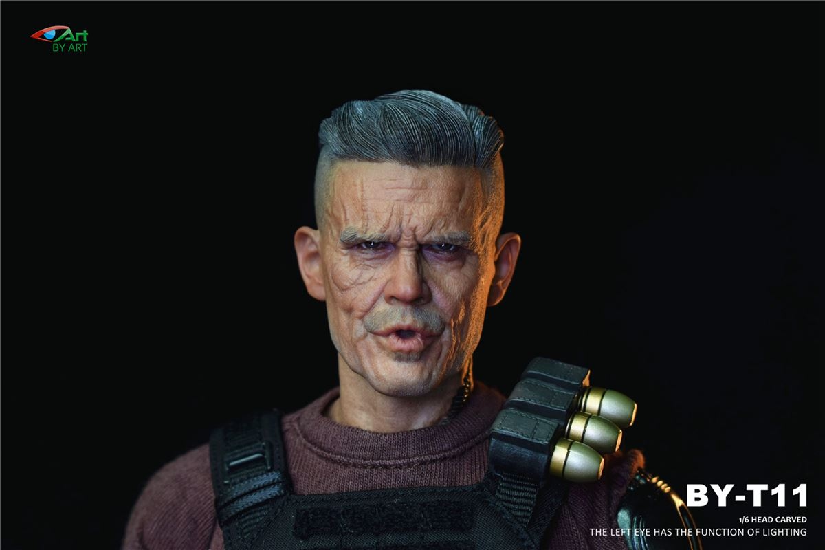 T11 male head sculpt ( left eye can be illuminated ) 1/6