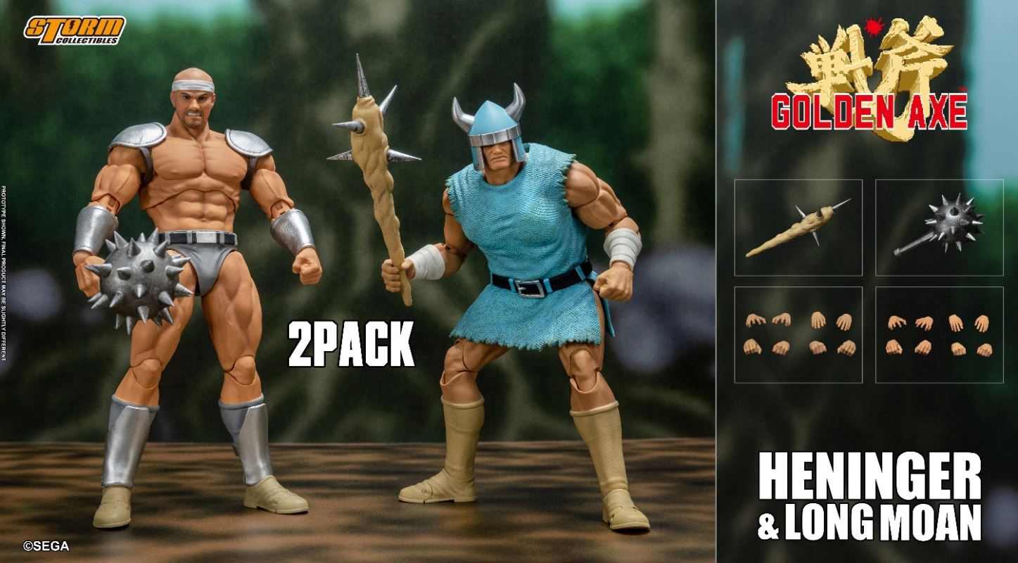 HENINGER & LONG MOAN 2 PACK - GOLDEN AXE ACTION FIGURES