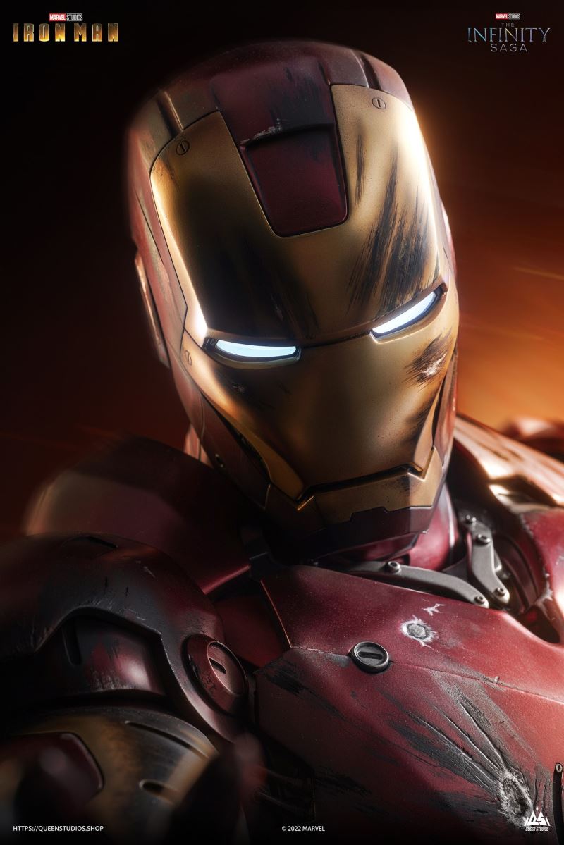 Iron Man Mark 3 Battle Damaged Statue 1/2