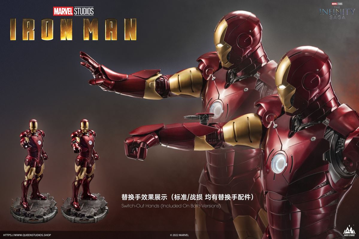 Iron Man Mark 3 Battle Damaged Statue 1/2