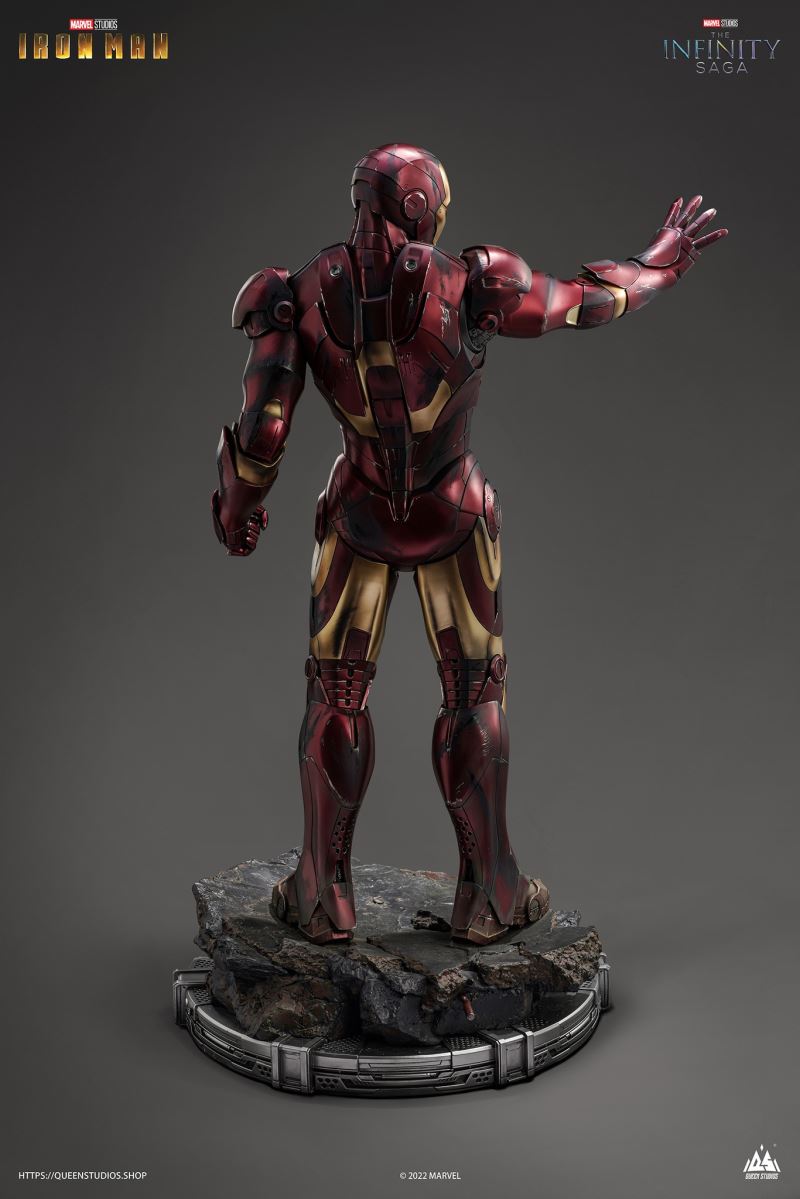 Iron Man Mark 3 Battle Damaged Statue 1/2