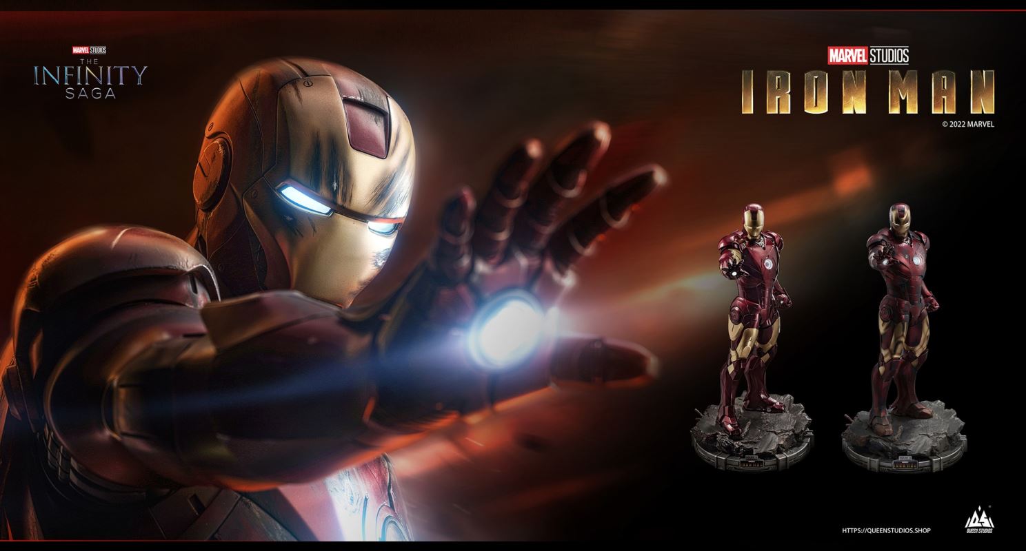 Iron Man Mark 3 Battle Damaged Statue 1/2