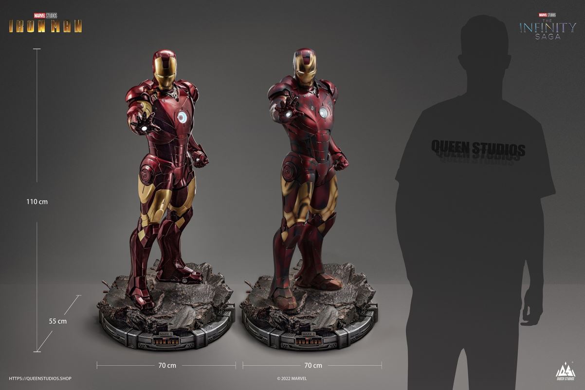 Iron Man Mark 3 Battle Damaged Statue 1/2
