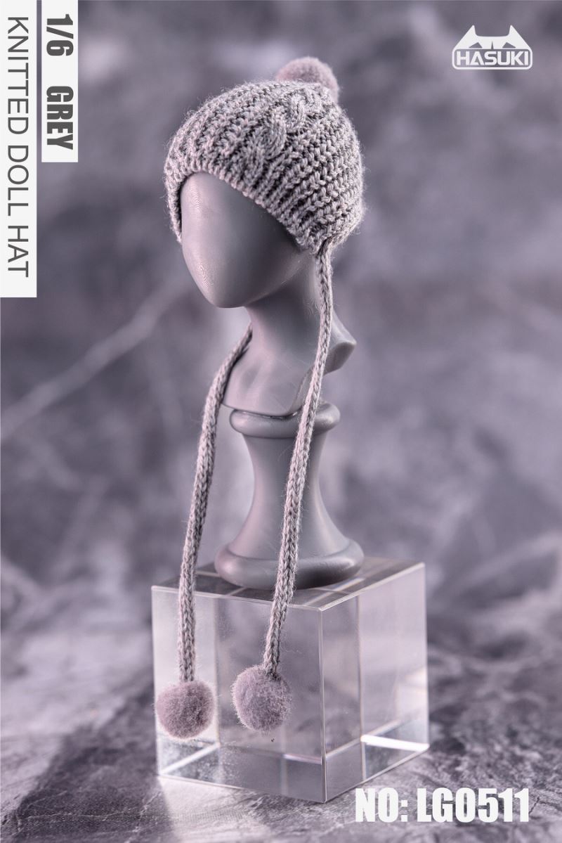 Fashion trend Double hanging ball Handmade Knitted wool cap 1/6