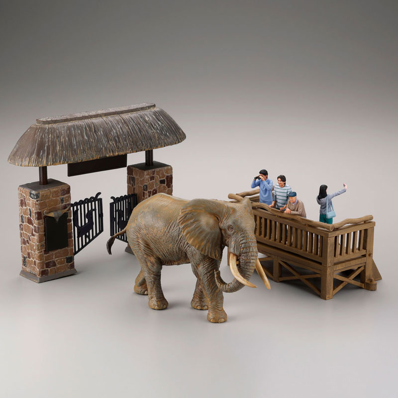 ARTPLA Tourist & African elephant Set 1/35