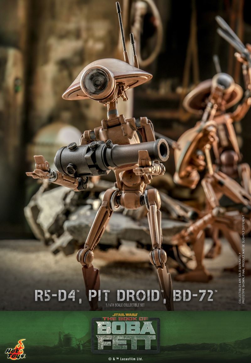 Star Wars: The Book of Boba Fett - 1/6th scale R5-D4TM, Pit DroidTM, BD-72TM Collectible Set 1/6