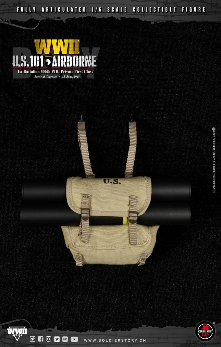 WWII U.S. 101st Airborne DIV. 1st Battalion 506th PIR, Private First Class 1/6