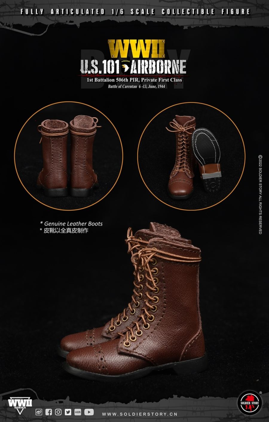 WWII U.S. 101st Airborne DIV. 1st Battalion 506th PIR, Private First Class 1/6