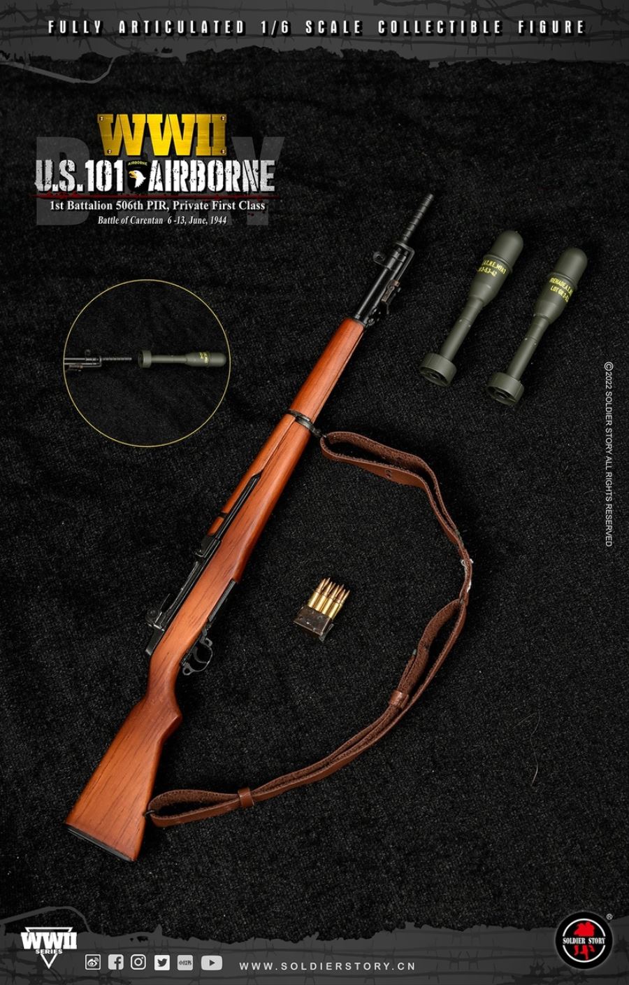 WWII U.S. 101st Airborne DIV. 1st Battalion 506th PIR, Private First Class 1/6