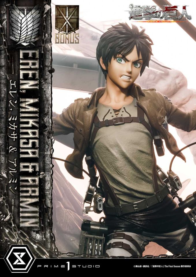 Attack On Titan Eren, Mikasa & Armin Deluxe Version
