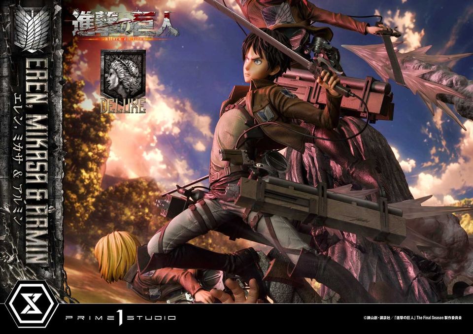 Attack On Titan Eren, Mikasa & Armin Deluxe Version