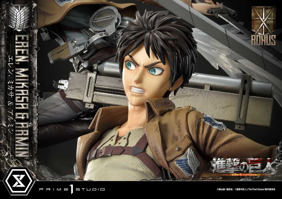 Attack On Titan Eren, Mikasa & Armin Deluxe Version