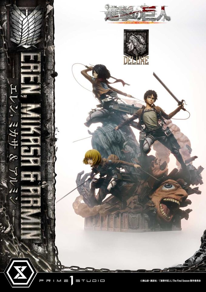 Attack On Titan Eren, Mikasa & Armin Deluxe Version