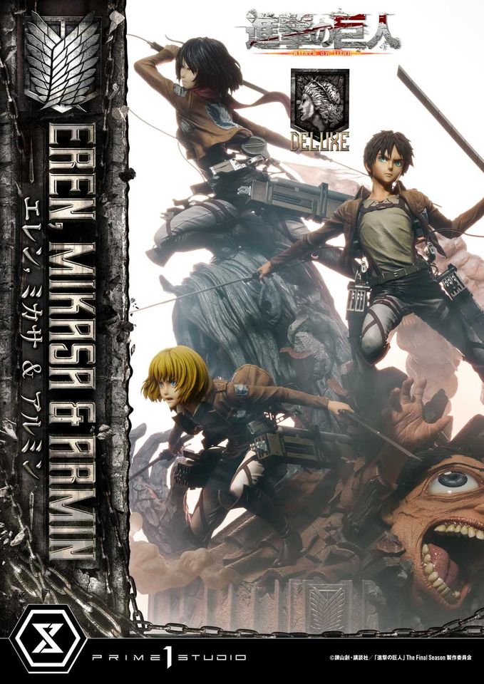 Attack On Titan Eren, Mikasa & Armin Deluxe Version