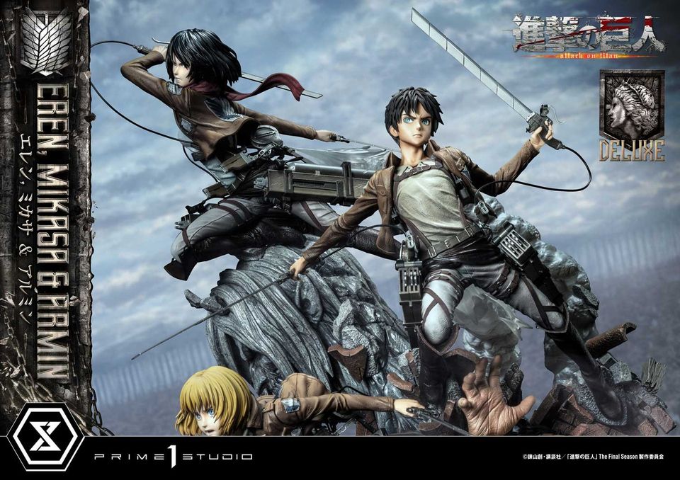 Attack On Titan Eren, Mikasa & Armin Deluxe Version