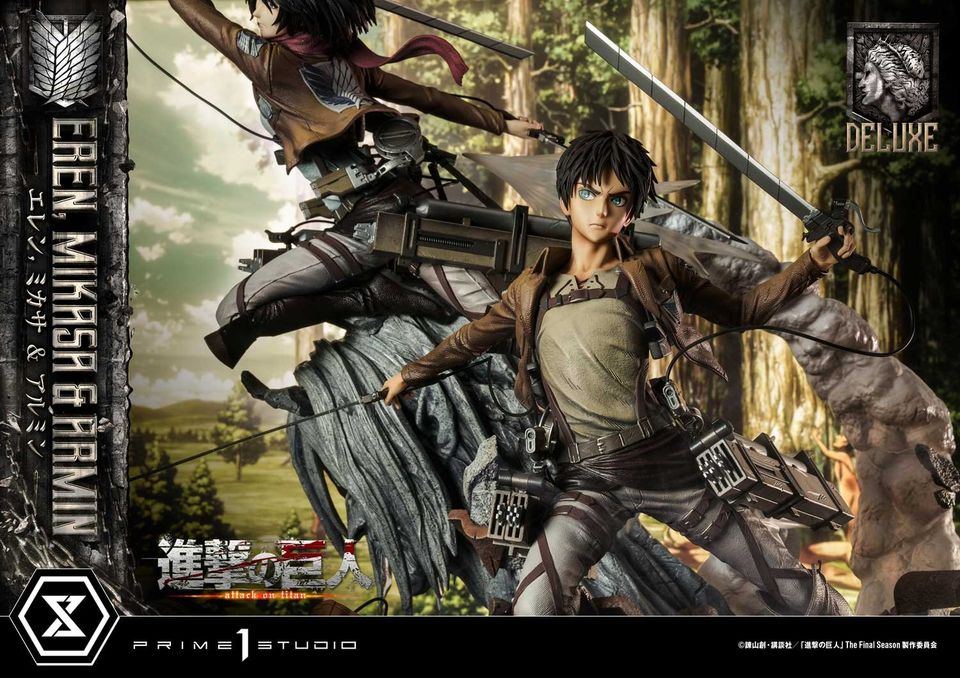Attack On Titan Eren, Mikasa & Armin Deluxe Version