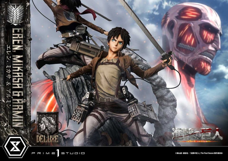 Attack On Titan Eren, Mikasa & Armin Deluxe Version