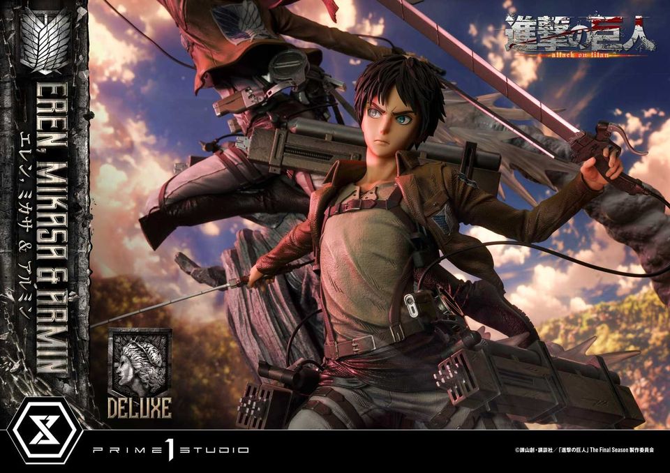 Attack On Titan Eren, Mikasa & Armin Deluxe Version