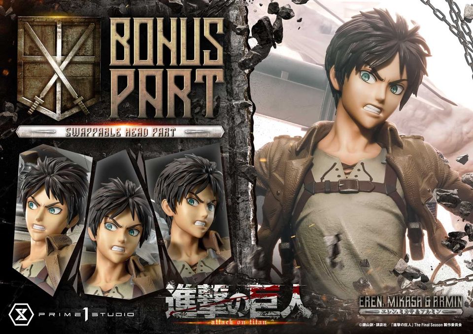 Attack On Titan Eren, Mikasa & Armin Deluxe Version