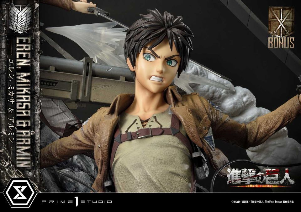 Attack On Titan Eren, Mikasa & Armin Deluxe Version
