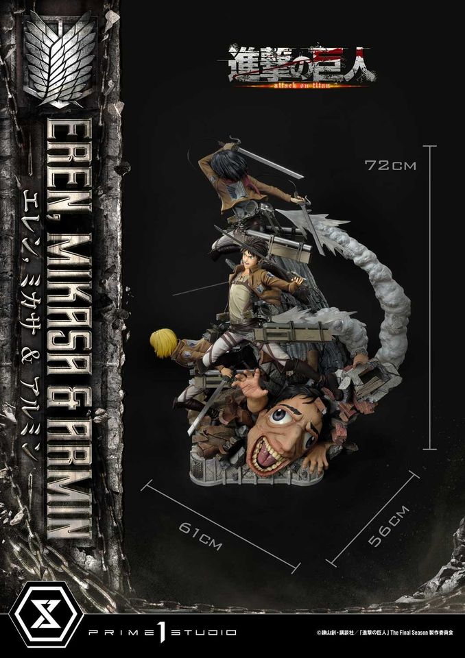 Attack On Titan Eren, Mikasa & Armin Deluxe Version