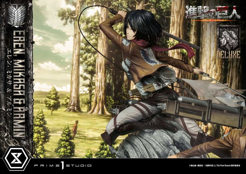 Attack On Titan Eren, Mikasa & Armin Deluxe Version