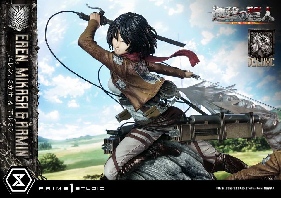 Attack On Titan Eren, Mikasa & Armin Deluxe Version