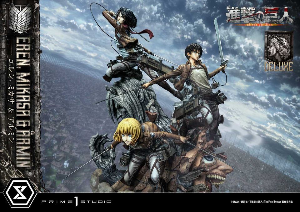 Attack On Titan Eren, Mikasa & Armin Deluxe Version
