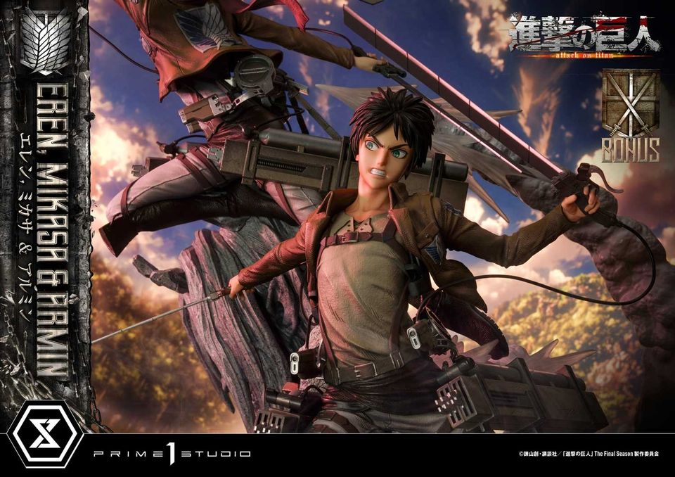 Attack On Titan Eren, Mikasa & Armin Deluxe Version